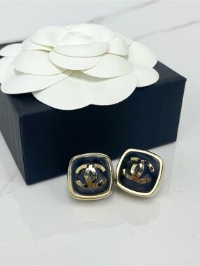 Chanel Classic CC Stud Earrings